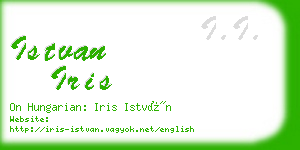 istvan iris business card